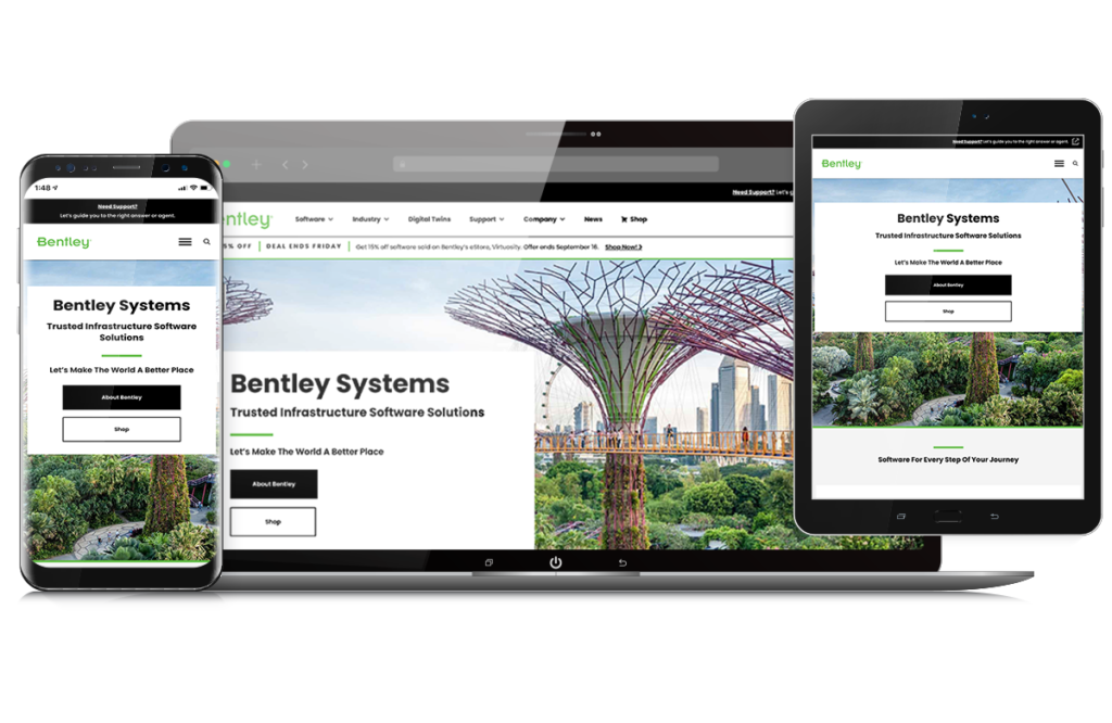 Bentley.com screen shots