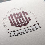 world history class logo mockup